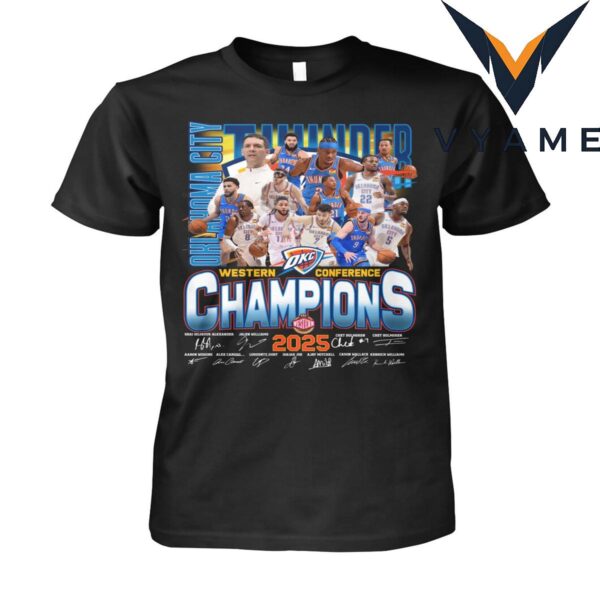 Oklahoma City Thunder Western Conference Champions 2025 T-shirt