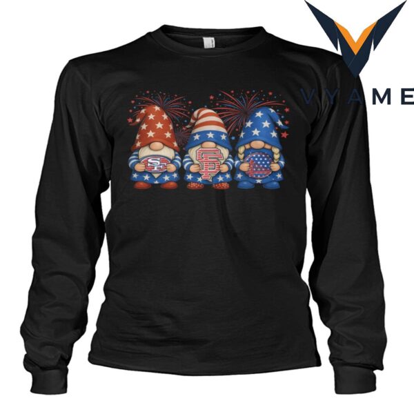 Patriotic Gnomes Decor – San Francisco Giants & 49ers T-Shirt