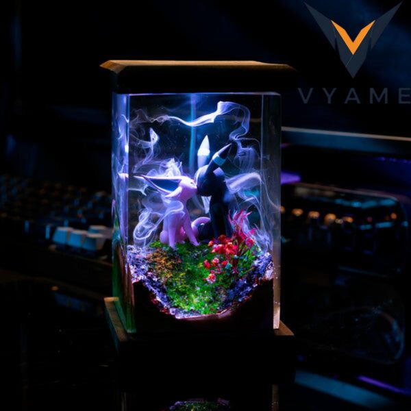Pokemon Umbreon & Espeon Night Lamp – Handmade Custom Home Decor Gift