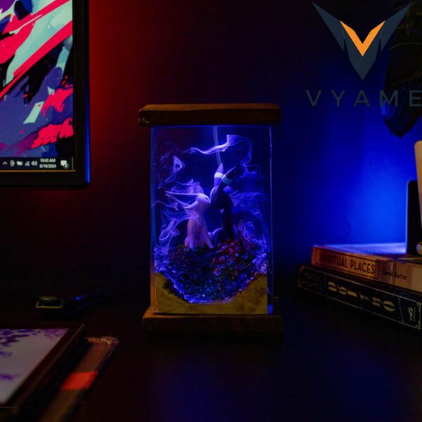 Pokemon Umbreon & Espeon Night Lamp – Handmade Custom Home Decor Gift