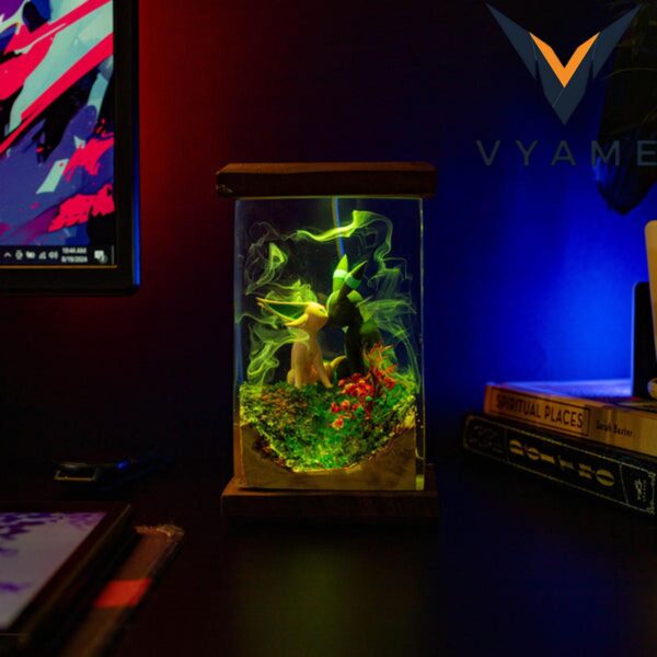 Pokemon Umbreon & Espeon Night Lamp – Handmade Custom Home Decor Gift