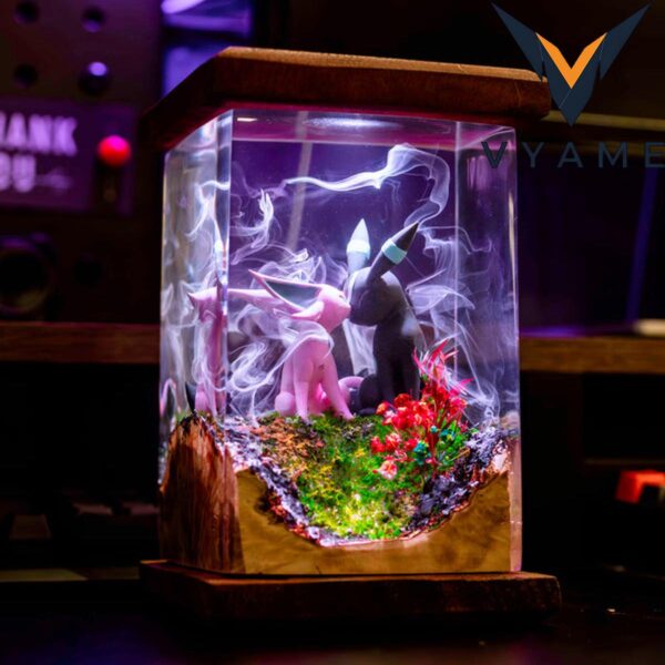 Pokemon Umbreon & Espeon Night Lamp – Handmade Custom Home Decor Gift