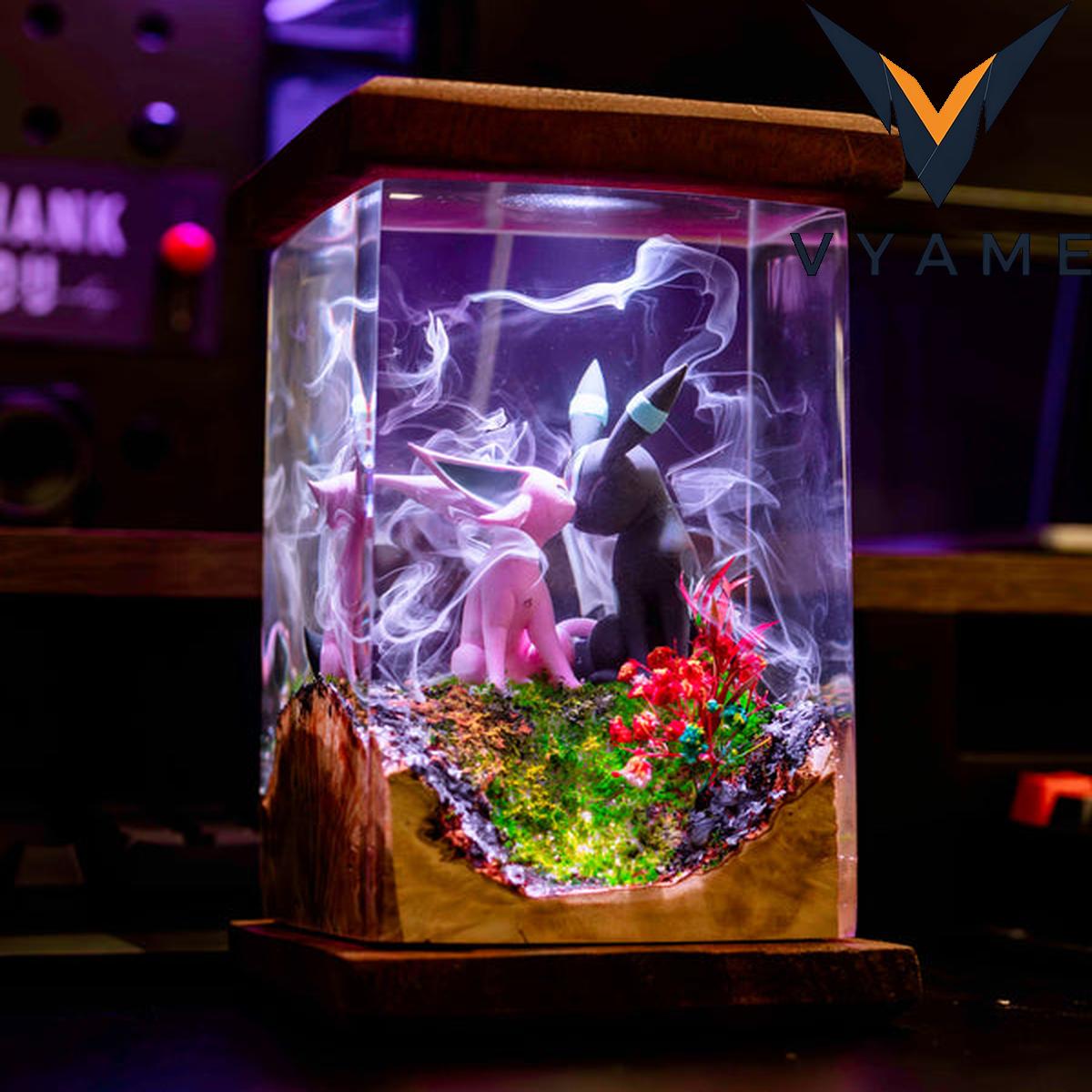 Pokemon Umbreon & Espeon Night Lamp - Handmade Custom Home Decor Gift Pokemon Umbreon & Espeon Night Lamp - Handmade Custom Home Decor Gift