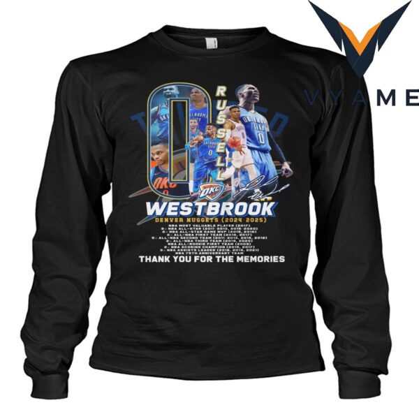 Russell Westbrook Tribute T-Shirt – Denver Nuggets 2024–2025