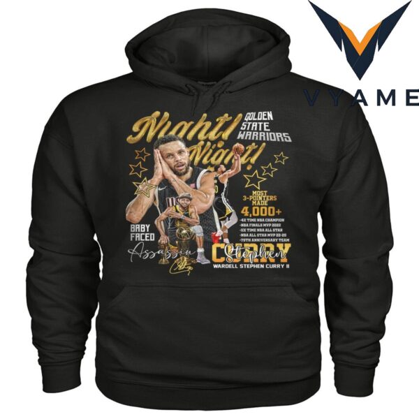 Stephen Curry 4000 Threes Night Night T-Shirt