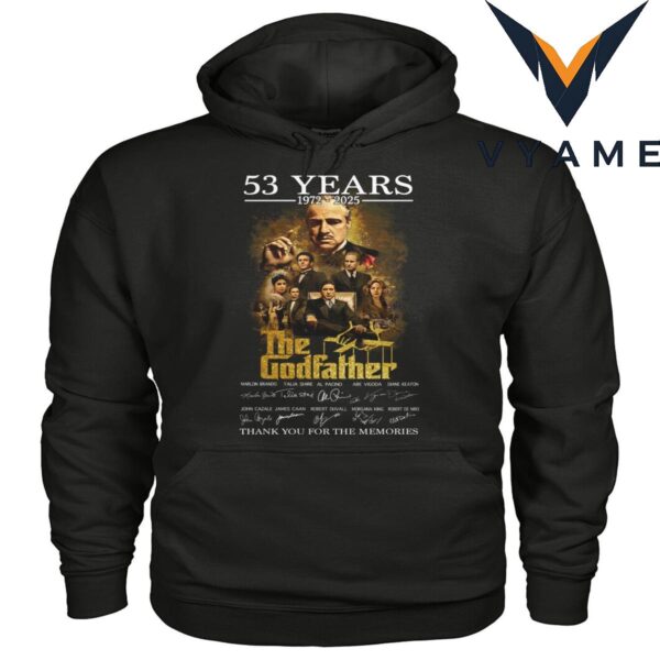 The Godfather 53rd Anniversary T-Shirt (1972–2025) – Cast Tribute & Thank You Design