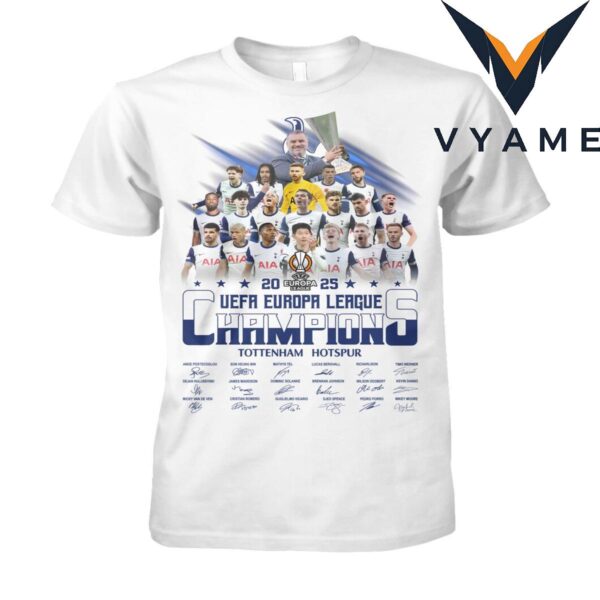 Tottenham Hotspur 2025 UEFA Europa League Champions T-shirt