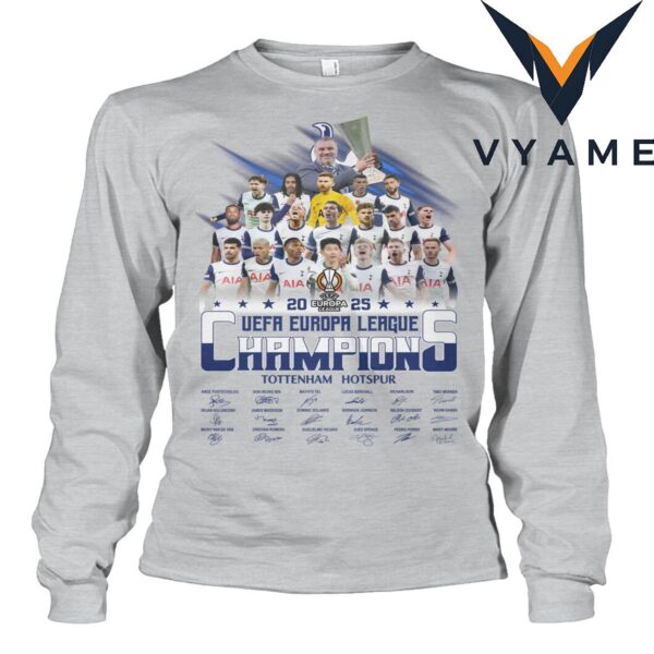 Tottenham Hotspur 2025 UEFA Europa League Champions T-shirt