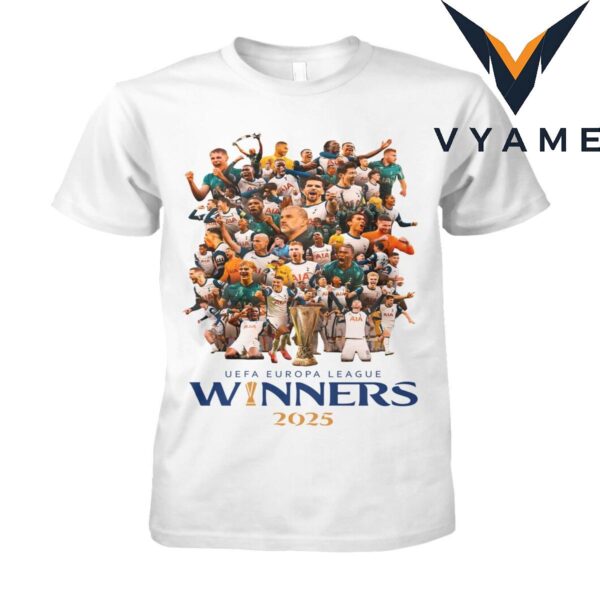 Tottenham Hotspur Claims UEFA Europa League Champions 2025 T-Shirt