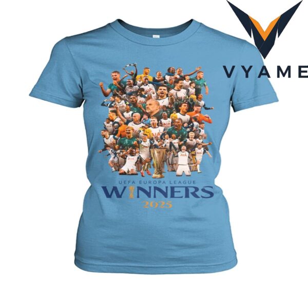 Tottenham Hotspur Claims UEFA Europa League Champions 2025 T-Shirt