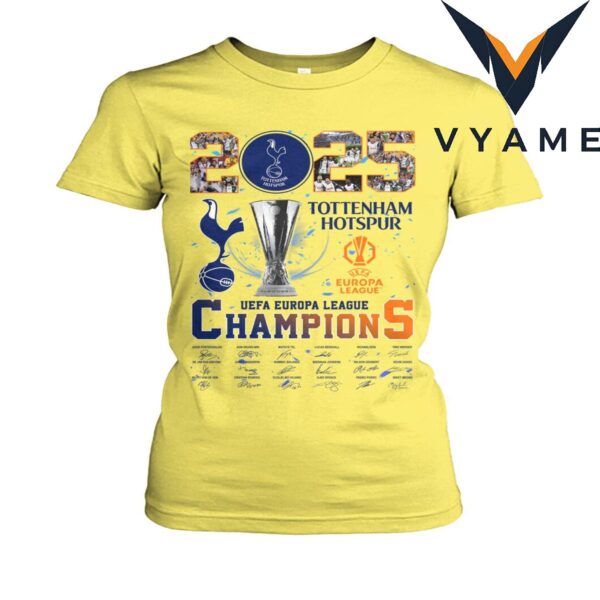 Tottenham Wins 2025 UEFA Final – Third Europa League T-Shirt