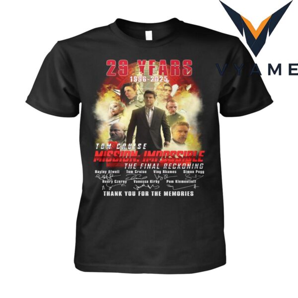 mpossible 29th Anniversary T-Shirt (1996–2025) – The Final Reckoning Cast Tribute