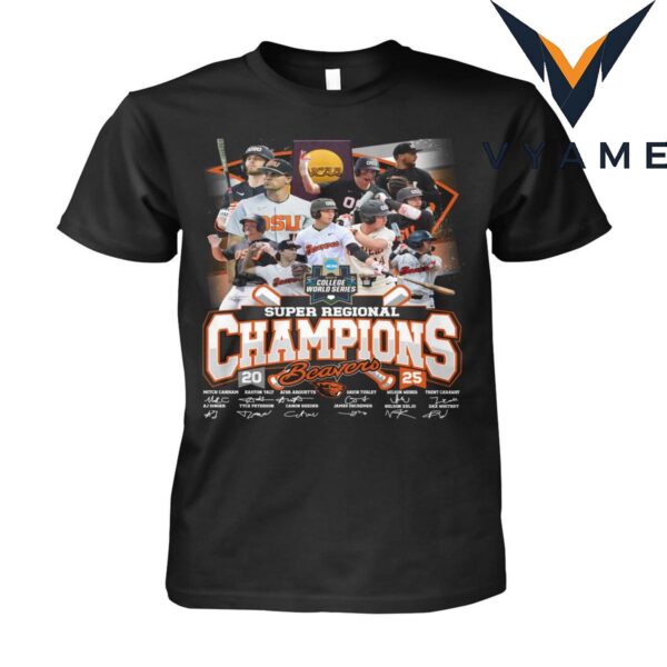 2025 Oregon State Beavers Super Regional Champions Shirt