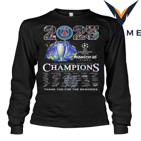 2025 Paris Saint-Germain Champions UEFA Champions T-Shirt