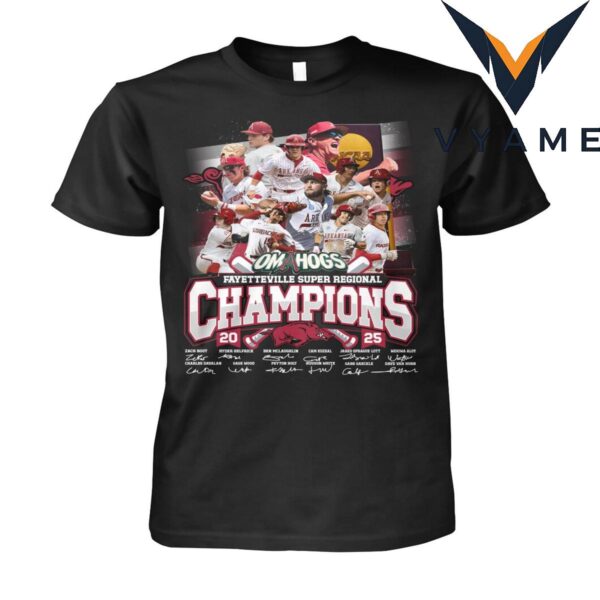 Arkansas Razorbacks Super Regional Champions 2025 T-Shirt