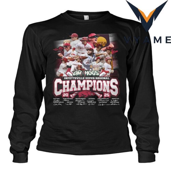 Arkansas Razorbacks Super Regional Champions 2025 T-Shirt