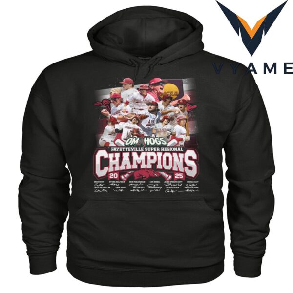 Arkansas Razorbacks Super Regional Champions 2025 T-Shirt