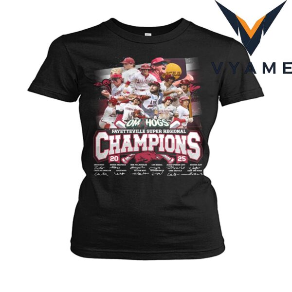 Arkansas Razorbacks Super Regional Champions 2025 T-Shirt
