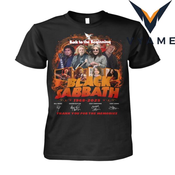 Black Sabbath Tribute – Back to the Beginning Artwork Featuring Original Lineup T-Shirt