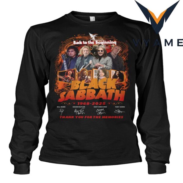 Black Sabbath Tribute – Back to the Beginning Artwork Featuring Original Lineup T-Shirt