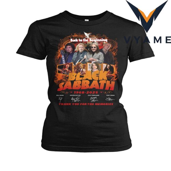 Black Sabbath Tribute – Back to the Beginning Artwork Featuring Original Lineup T-Shirt