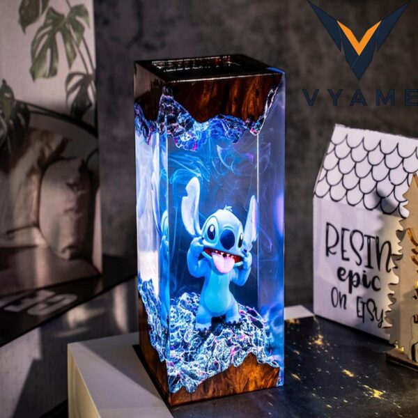 Blue Alien Resin Night Light – Cute Koala Lamp for Kids, Custom Gift for Moms, Playroom or Bedroom Decor