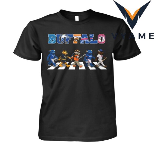 Buffalo Mascots Sports Teams Abbey Road Shirt
