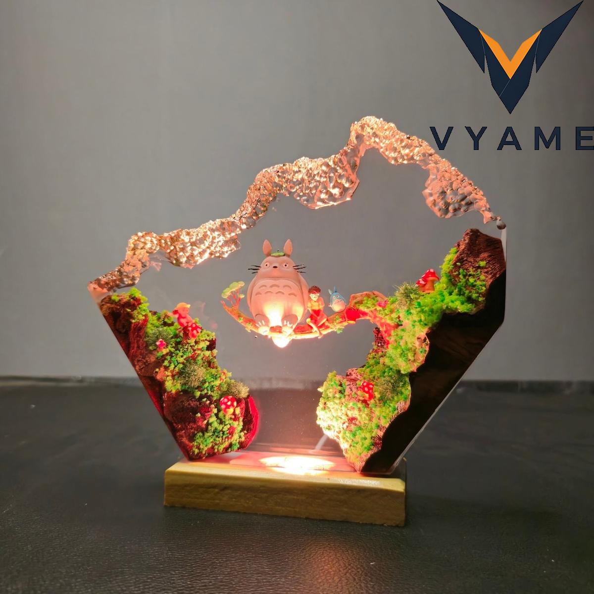 Custom Anime Epoxy Resin Wood Lamp _ Personalized Back to School Night Light Gift Custom Anime Epoxy Resin Wood Lamp _ Personalized Back to School Night Light Gift