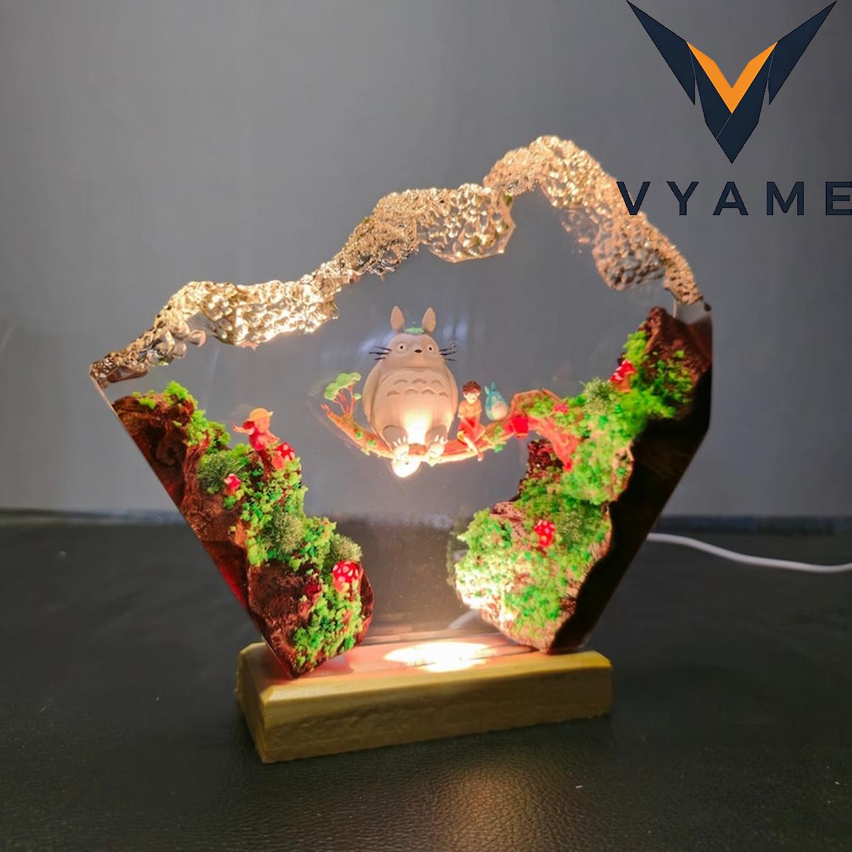 Custom Anime Epoxy Resin Wood Lamp _ Personalized Back to School Night Light Gift Custom Anime Epoxy Resin Wood Lamp _ Personalized Back to School Night Light Gift