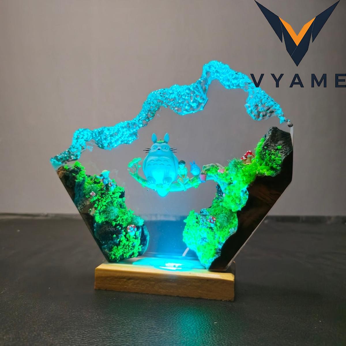 Custom Anime Epoxy Resin Wood Lamp _ Personalized Back to School Night Light Gift Custom Anime Epoxy Resin Wood Lamp _ Personalized Back to School Night Light Gift