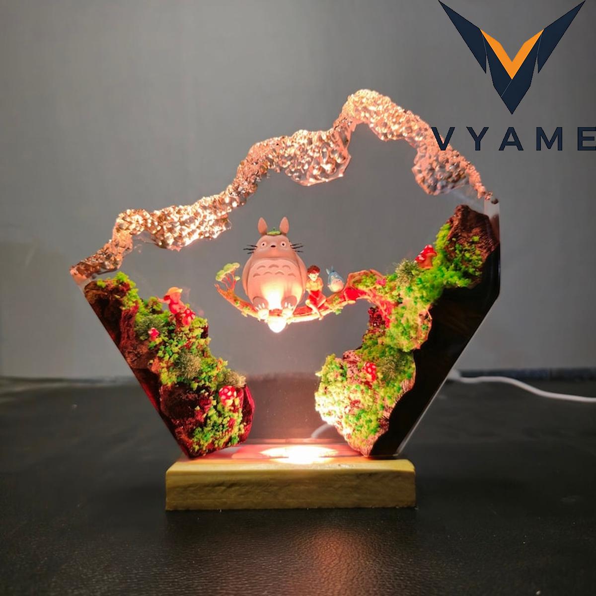 Custom Anime Epoxy Resin Wood Lamp _ Personalized Back to School Night Light Gift Custom Anime Epoxy Resin Wood Lamp _ Personalized Back to School Night Light Gift