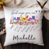 Custom Christian Throw Pillow Personalized Bible Verse Home Decor & Gift