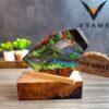 Dinosaur Epoxy Resin Lamp 3D Volcano Night Light LED Desk Decor Gift