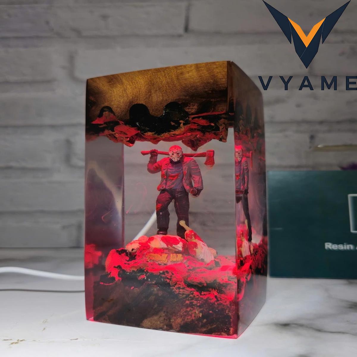 Jason Voorhees_Freddy Krueger Horror Resin Lamp Jason Voorhees_Freddy Krueger Horror Resin Lamp