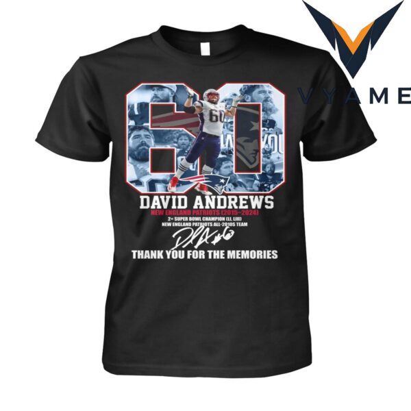 New England Patriots David Andrews 2025 Farewell T-Shirt