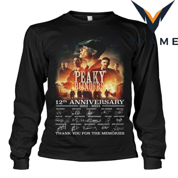 Peaky Blinders 12th Anniversary 2013–2025 T-Shirt Thank You for the Memories
