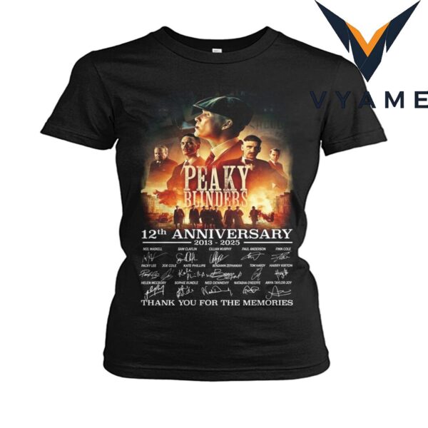 Peaky Blinders 12th Anniversary 2013–2025 T-Shirt Thank You for the Memories