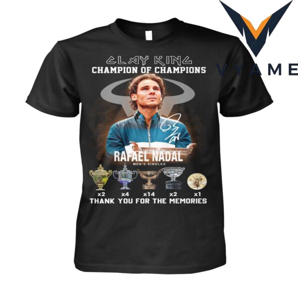 Rafael Nadal “King of Clay” T-Shirt – 14x French Open Champion Commemorative Tennis
