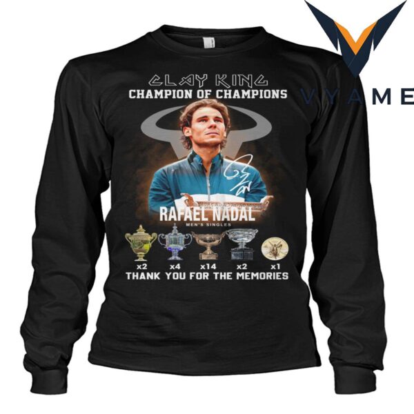 Rafael Nadal “King of Clay” T-Shirt – 14x French Open Champion Commemorative Tennis