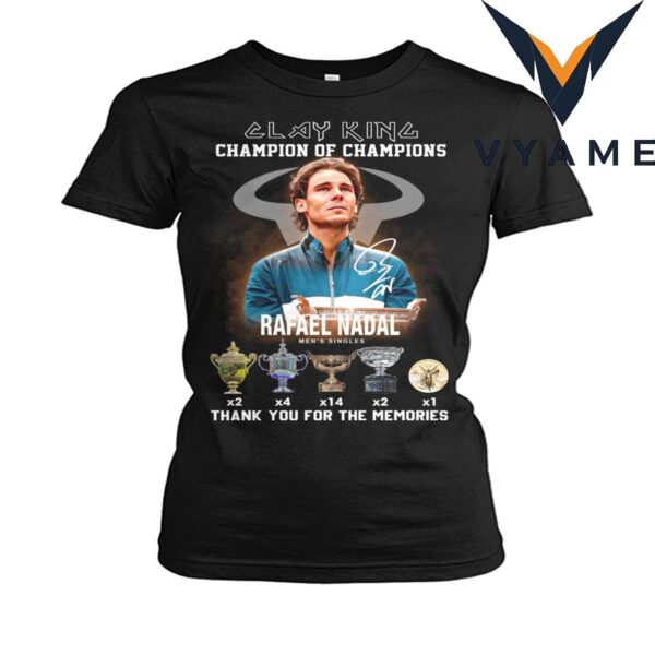 Rafael Nadal “King of Clay” T-Shirt – 14x French Open Champion Commemorative Tennis