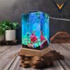 Back to School Custom Anime Epoxy Resin Wood Lamp – Personalized Night Light Gift