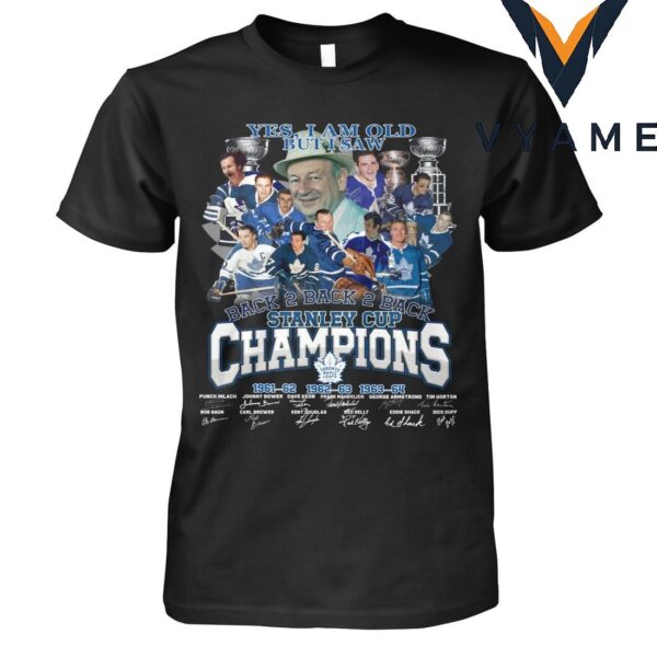 2 Back Stanley Cup Champions Toronto Maple Leafs Signatre Shirt