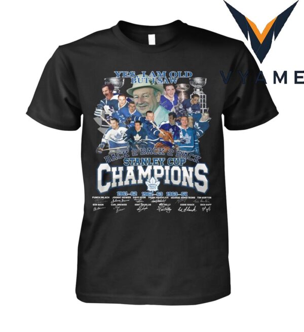 2 Back Stanley Cup Champions Toronto Maple Leafs Signatre Shirt
