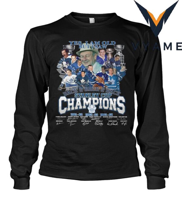 2 Back Stanley Cup Champions Toronto Maple Leafs Signatre Shirt