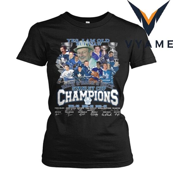 2 Back Stanley Cup Champions Toronto Maple Leafs Signatre Shirt