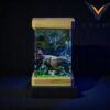 Custom Dinosaur Lamp with Epoxy Resin & Wood  Personalized Night Light