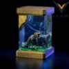 Custom Dinosaur Lamp with Epoxy Resin & Wood  Personalized Night Light