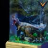 Custom Dinosaur Lamp with Epoxy Resin & Wood  Personalized Night Light