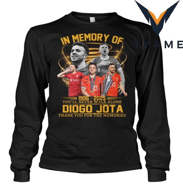 Diogo Jota In Memory You’ll Never Walk Alone 2025 T-Shirt