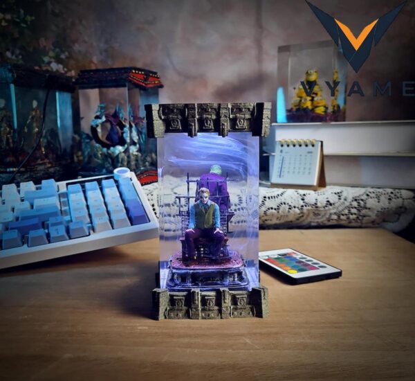 Handmade Epoxy Resin Lamp _ Villain Vibes Decor & Gift for Him